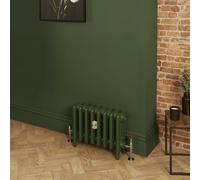 Radiador de Hierro Fundido de 4 Columnas - Acabado Verde en Duck Green W55 de Farrow & Ball - 560 x 263 x 140mm - Mercury