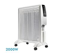 Radiador de mica abrigo 2000w 4elem blanco/plata remoto 2potencias ant