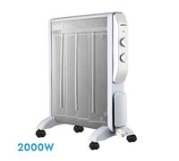 Radiador de mica abrigo 2000w 4elementos blanco/plata 2potencias antiv