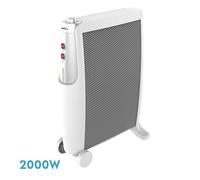 Radiador de mica imperial 2000w 2elem blanco/plata 2 potencias antivue