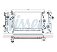 Radiador de agua Aletas refrigeración soldadas 606445 NISSENS para JEEP FIAT