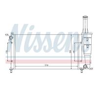Radiador De Motor NISSENS Para Lancia Ypsilon 843 Fiat Idea 350