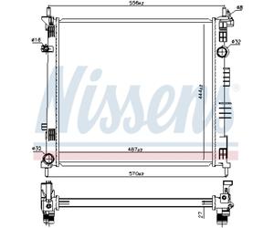 Radiador De Motor NISSENS Para Nissan NV200 Furgón NV200/Evalia Autobús