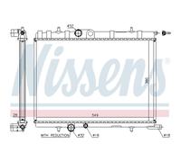 Radiador de agua Aletas refrigeración soldadas 63694A NISSENS para CITROËN