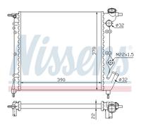 Radiador De Motor NISSENS Para Renault Clio I B/C57_ 5/357_ 19