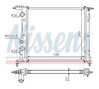 NISSENS Radiador, refrigeración del motor para RENAULT: R19, Clio (Ref: 639271)
