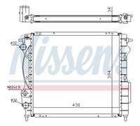 Radiador De Motor NISSENS Para Renault Clio I B/C57_ 5/357_ Rapid