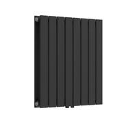Radiador de panel nore de diseño doble capa plano acero 60x60 cm - negro [neu.haus]