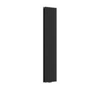 Radiador de panel nore de diseño doble capa tubular acero 160x36 cm - negro [neu.haus]