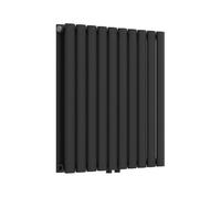 Radiador de panel nore de diseño doble capa tubular acero 60x60 cm - negro [neu.haus]