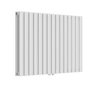 [neu.haus] Radiadores de Panel Doble Capa Radiador de Diseño Tubular Calefactor de Baño Salón de Agua Caliente de Pared Conexión Inferior Central 1180W Acero 60 x 90 cm - Blanco