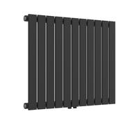 Radiador de panel nore de diseño monocapa plano acero 60x80 cm - negro [neu.haus]