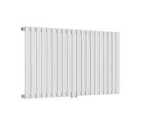 [neu.haus] Radiadores de Panel Monocapa Radiador de Diseño Tubular Calefactor de Baño Salón de Agua Caliente de Pared Conexión Inferior Central 857W Acero 60 x 120 cm - Blanco