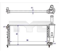 Radiador de refrigeración de motor compatible con Punto back 2003