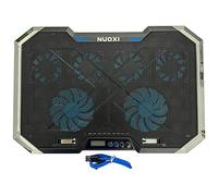 Radiador de refrigeración RGB para computadora portátil, súper silencioso, 6 ventiladores LED, potente soporte ajustable para soporte de refrigeración de computadora MC