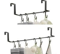 Radiador de toallero eficiente con ganchos para colgar para un almacenamiento y secado convenientes, no requiere perforación (negro)