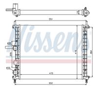 Radiador Del Motor Apto para Fiat Bravo I Brava 182 1.2 16V 80