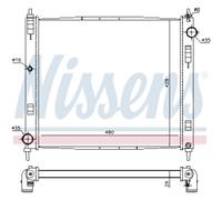 NISSENS 68746 Radiador, refrigeración del motor