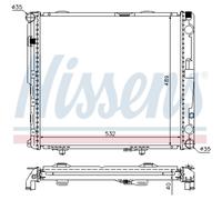 Radiador de agua Aletas refrigeración soldadas 62697A NISSENS para MERCEDES-BENZ