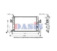 Radiador Del Motor para Opel Combo Caja / Kombi F08 F68 1.7