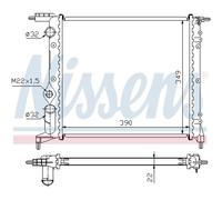 Radiador Del Motor para Renault Clio I 19 II B/C57 5/357 B/C53 L53