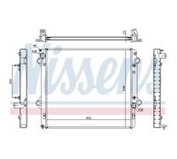 Radiador de agua Aletas refrigeración soldadas 646805 NISSENS para TOYOTA