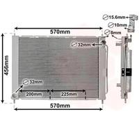 Radiador del motor Plástico 4300M499 VAN WEZEL para RENAULT TWINGO II WIND