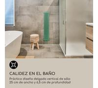 Radiador Delgado 120 x 25 Radiador de baño Radiador tubular 508 W Agua caliente 1/2 Blumfeldt