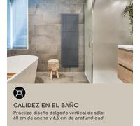 Blumfeldt Radiador Delgado 180 x 60 Radiador de baño Radiador tubular 1065W Agua caliente 1/2