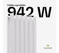 Radiador Delgado | Diseño moderno | 25 x 120 cm | 942 W | Conexión central o lateral