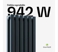 Radiador Delgado | diseño moderno | 25 x 120 cm | 942 W | conexión central