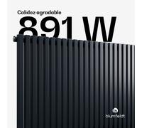 Blumfeldt Radiador Delgado | Diseño Moderno | 63 x 100 cm | 891 W | Conexión Lateral