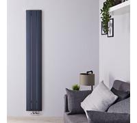 Radiador Diseño Vertical Antracita 565 Vatios 1600mm x 280mm Conexión Central