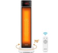 Radiador Eléctrico Aigostar Calefacción Cerámica 2000W tamaño compacto con control remoto y temporizador