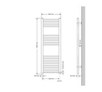 Radiador eléctrico de baño calentador secador toallero con elemento electrico [EEK: A]