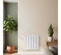 Radiador Eléctrico de Inercia con Placa Cerámica Interna - Blanco - 1000W - Con Cable de Conexión a la Red Eléctrica - 568mm x 531mm - Leo - ECOSO de Hudson Reed