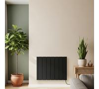 Radiador Eléctrico de Inercia con Placa Cerámica Interna - Negro - 1800W - Con Cable de Conexión a la Red Eléctrica - 568mm x 731mm - Leo - ECOSO de Hudson Reed