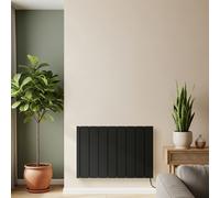 Radiador Eléctrico de Inercia con Placa Cerámica Interna - Negro - 2000W - Con Cable de Conexión a la Red Eléctrica - 568mm x 831mm - Leo - ECOSO de Hudson Reed