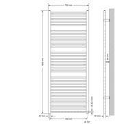 Radiador eléctrico Sahara vertical para baño calefactor toallero blanco a elegir