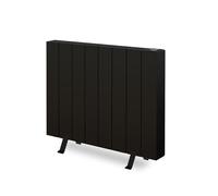 Radiador eléctrico seco ELIAN, tecnología Dry sin fluido, calor inmediato, aluminio, programación 24/7, detector ventanas abiertas, con patas y soportes de pared - 1500W, negro