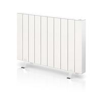 Radiador eléctrico seco ELIAN, tecnología Dry sin fluido, calor inmediato, aluminio, programación 24/7, detector ventanas abiertas, con patas y soportes de pared - 2000W, blanco