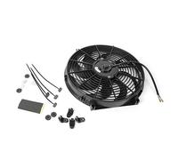 Radiador Eléctrico Slim de 14 Pulgadas, Ventilador de Refrigeración 12V, Kit de Montaje Universal para Motor y Radiador - Alta Eficiencia, Material ABS Resistente, Instalación