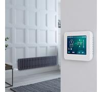 Radiador Eléctrico Tradicional Antracita Horizontal Columnas Triples - 300mm x 1190mm (Horizontal) - Termostato Wi-Fi - Pantalla Táctil - Regent