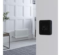 Radiador Eléctrico Tradicional Horizontal - Columnas Triples - Blanco - 300mm x 605mm - Termostato Wi-Fi Negro Retroiluminado - Regent