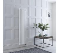 Radiador Eléctrico Tradicional Vertical con Columnas Dobles Blanco - 1500mm x 380mm - sin Termostatos Wi-Fi - Regent
