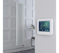 Radiador Eléctrico Tradicional Vertical con Columnas Triples Blanco - 1800mm x 380mm - con Termostatos Wi-Fi con Pantalla Táctil - Regent