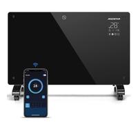 Radiador Eléctrico Wifi 2000W 77x46 cm con control remoto y pantalla LED, temporizador y kit de pared