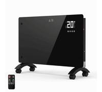 Radiador Eléctrico YOEVU Glass Panel 2500W grande con control táctil LED y mando a distancia