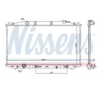 Radiador, refrigeración de motor NISSENS 68138