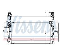 Radiador de agua Aletas refrigeración soldadas 606247 NISSENS para BMW MINI